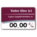 Pique-prix BOUCHERIE imprimée titrée Classique Bordeaux