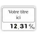 Etiquette alimentaire BOUCHERIE imprimée titrée Fond Blanc Cadre Corde Noir