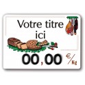 Etiquette alimentaire CHARCUTERIE imprimée titrée Décor 1 Charcuterie