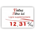 Pique-prix TRAITEUR imprimée titrée Lettrée Main Rouge