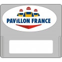 Casquette amovible pour étiquettes avec texte "Pavillon France" sur fond blanc