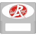 Casquette amovible pour étiquettes avec texte "Label Rouge" rouge sur fond blanc