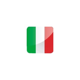 Dôme adhésif en résine drapeau de pays ITALIE