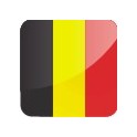 Dôme adhésif en résine drapeau de pays BELGIQUE