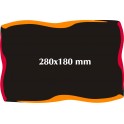 Ardoisine noire vierge vagues rouge et orange (280x180 mm - Lot de 10)