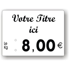 Etiquette prix Fromagerie imprimée titrée Fond Blanc