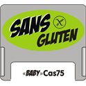Casquette amovible petit format pour étiquettes avec texte "Sans gluten" noire sur fond vert