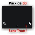 Pack d'étiquettes NOIRES texte Blanc Sans Trous petit format