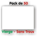 Pack d'étiquettes blanches vierges sans trous petit format