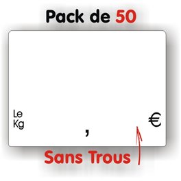 Pack d'étiquettes blanches texte blanc sans trous petit format