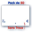 Pack d'étiquettes blanches texte bleu sans trous petit format