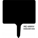 Ardoise 60001V noire VIERGE poissonnerie marée rectangulaire (Lot de 50)