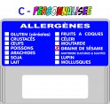 Casquette amovible pour étiquettes avec "Allergènes" PERSONNALISÉS