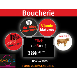 Evoclip Pack30 STANDARD amovible pour étiquettes