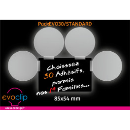 Evoclip Pack30 STANDARD amovible pour étiquettes