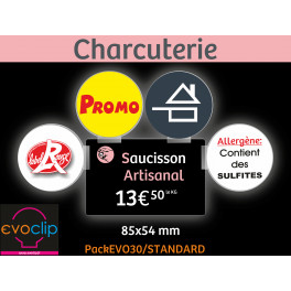 Evoclip Pack30 STANDARD amovible pour étiquettes