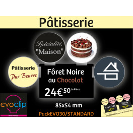 Evoclip Pack30 STANDARD amovible pour étiquettes