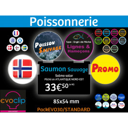 Evoclip Pack30 STANDARD amovible pour étiquettes