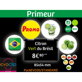 Evoclip Pack30 STANDARD amovible pour étiquettes