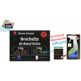 Ardoise aluminium Boucherie Titrée - Personnalisation TOTALE (lot de 10)