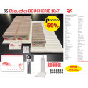 Pack PROMO -50% - étiquette BOUCHERIE titrée Décor 1Bis