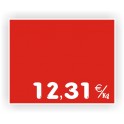 Pique-prix CHARCUTERIE gravée vierge 913 Fond Rouge / Texte Blanc