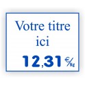 Etiquette pour affichage prix BOUCHERIE gravée titrée 918 Fond Blanc / Texte Bleu