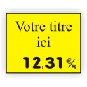 Pique-prix CHARCUTERIE gravée titrée 916 Fond Jaune / Texte Noir