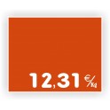 Etiquette CHARCUTERIE gravée vierge 928 Fond Orange / Texte Blanc