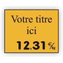 Pique-prix CHARCUTERIE gravée titrée 935 Fond Or Métal / Texte Noir