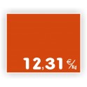 Etiquette marquage de prix TRAITEUR gravée vierge 928 Fond Orange / Texte Blanc