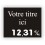 Etiquette FROMAGERIE gravée titrée 911 Fond Noir / Texte Blanc