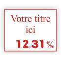 Etiquette affichage de prix FROMAGERIE gravée titrée 920 Fond Blanc / Texte Rouge