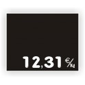Etiquette POISSONNERIE gravée vierge 911 Fond Noir / Texte Blanc