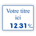 Etiquette PATISSERIE gravée titrée 918 Fond Blanc / Texte Bleu