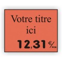 Etiquette prix PATISSERIE gravée titrée 933 Fond Cuivre / Texte Noir