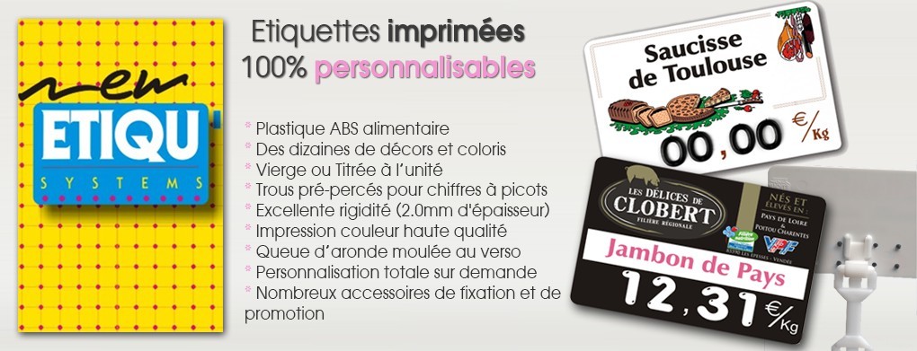 Etiquettes imprimées Charcuterie