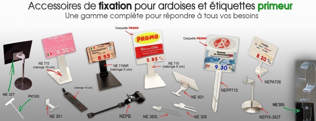 Accessoires de fixation