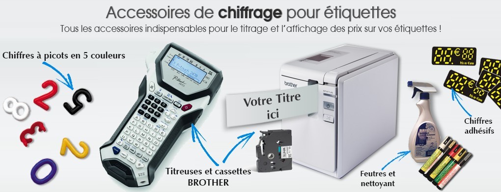 Accessoires de chiffrage pour étiquette